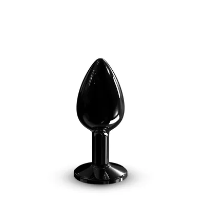 Анальна пробка металева Dorcel Diamond Plug Black S з кристалом