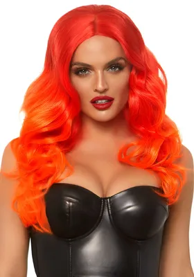Руда перука омбре Leg Avenue Ombre long wavy wig, довга, хвиляста, 61 см