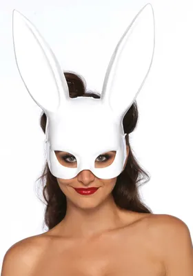 Маска кролика Leg Avenue Masquerade Rabbit Mask White з довгими вушками