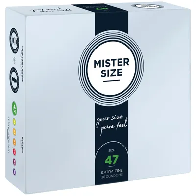 Презервативи Mister Size pure feel 47 (36 шт.), товщина 0,05 мм
