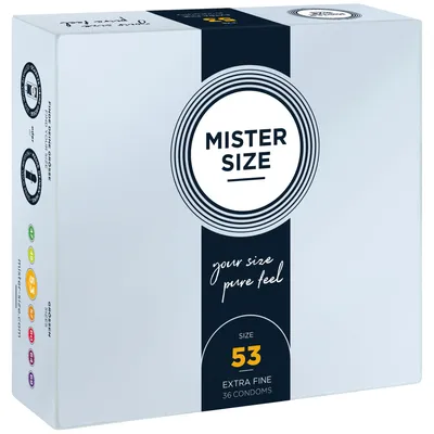 Презервативи Mister Size pure feel 53 (36 шт), товщина 0,05 мм