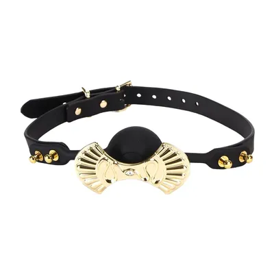 Кляп силіконовий Zalo Silicone Ball Gag Black з кристалом Swarovski