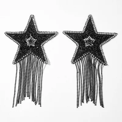 Пестис-зірки з бахромою JSY Nipple Sticker RT236112 Black