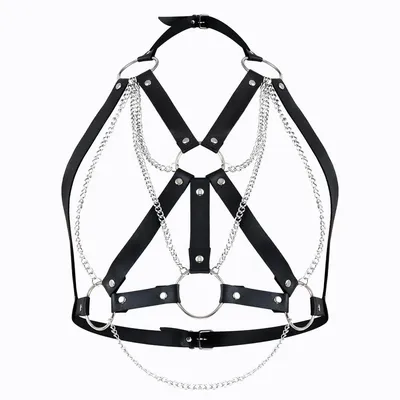 Портупея жіноча Art of Sex - Aiden Leather harness, чорна, XS-M