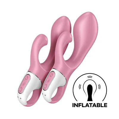 Вібратор-кролик Satisfyer Air Pump Bunny 2 з надувним стовбуром