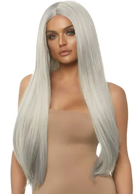 Перука Leg Avenue Long straight center part wig, сіра, 83 см