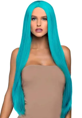 Перука Leg Avenue Long straight center part wig, бірюзова, 83 см