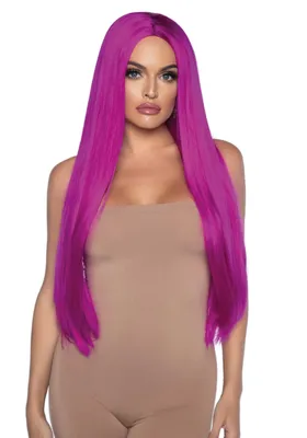 Перука Leg Avenue Long straight center part wig, малинова, 83 см