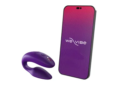 Смарт-вібратор для пар We-Vibe Sync 2 Purple, 10 віброрежимів, пульт ДУ