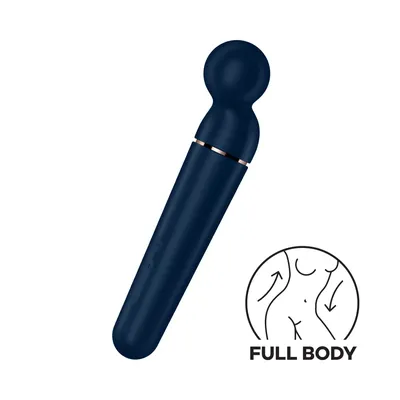 Вібромасажер Satisfyer Planet Wand-er Blue/Rosegold, бездротовий
