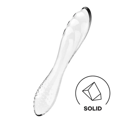 Скляний дилдо Satisfyer Dazzling Crystal 1 Transparent, двосторонній