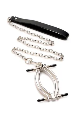 Затискач для статевих губ Master Series Pussy Tugger Adjustable Vagina Clamp with Chain