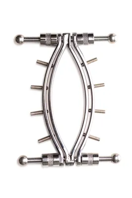 Затискач для вагіни Master Series: Spread 'Em Poker Vagina Clamp з шипами