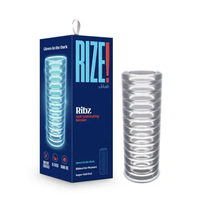 Мастурбатор Blush Rize – Ribz Glow in the Dark Masturbator, Clear