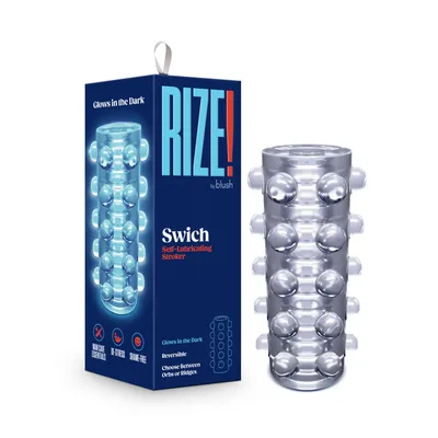 Мастурбатор Blush Rize – Swich Glow in the Dark Masturbator Clear, двосторонній