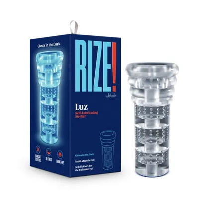 Мастурбатор Blush Rize – Luz Glow in the Dark Masturbator, прозорий