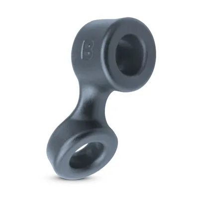 Ерекційне кільце Boners Cock Ring And Ball Stretcher, сіре