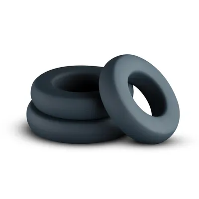 Набір ерекційних кілець Boners 3-Piece Hefty Cock Ring Set, 3,2 см, 3,8 см та 4,5 см