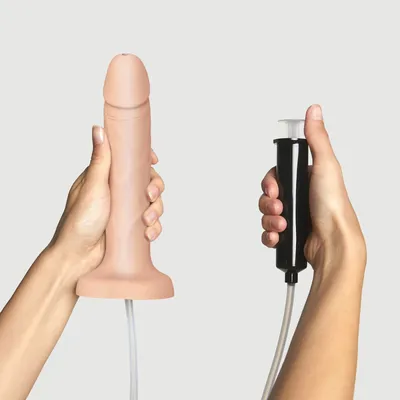 Фалоімітатор з еякуляцією Strap-On-Me Squirting Cum Dildo Realistic Vanilla, діам. 3,5 см