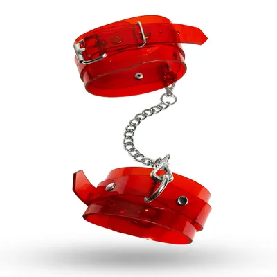 Поножі Feral Feelings Ankle Restraints Red Transparent