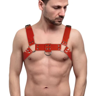 Чоловіча портупея Feral Feelings Bulldog Harness Red