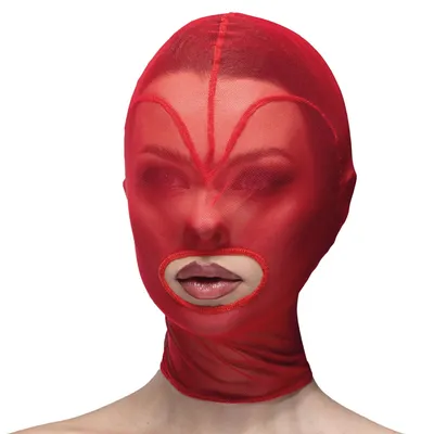 Маска Feral Feelings Hearts Hood Mask, червона