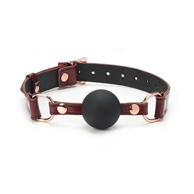 Силіконовий кляп Liebe Seele Wine Red Ball Gag, діаметр кульки 4,3 см
