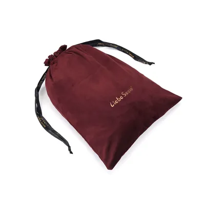 Оксамитовий мішечок для зберігання іграшок Liebe Seele Wine Red Large Storage Bag Oblong, 34×45 см