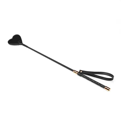 Стек-шльопалка-сердечко Liebe Seele Black Organosilicon Riding Crop