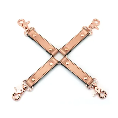 Хрестовина для фіксації Liebe Seele Rose Gold Memory Hog Tie, шкіра, рожеве золото
