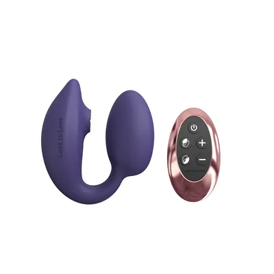 Віброяйце з вакуумною кліторальною стимуляцією Love To Love Wonderlover Midnight Indigo