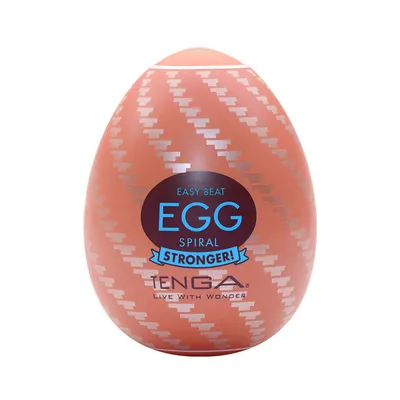 Мастурбатор-яйце Tenga Egg Spiral, щільний TPE, Японія
