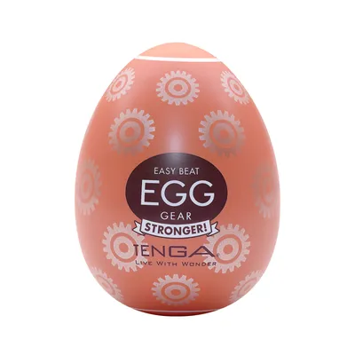 Мастурбатор-яйце Tenga Egg Gear, щільний TPE, серія HARD BOILED II