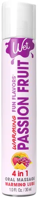 Зігрівальний лубрикант Wet Warming Passion Fruit 4 in 1, без цукру (30 мл)