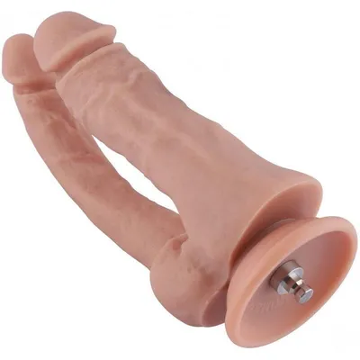Подвійний фалоімітатор Hismith Double Penetrator L з кріпленням KlicLok та присоскою