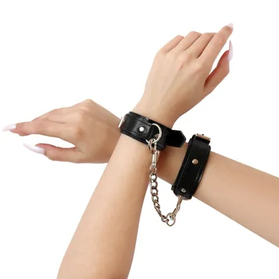 Наручники з екошкіри Art of Sex - Handcuffs Emoji, чорні