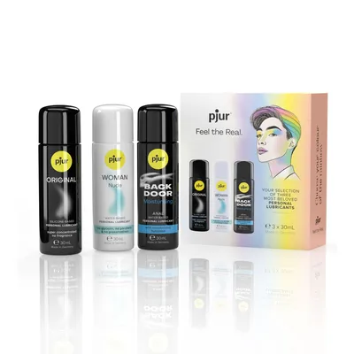 Набір лубрикантів pjur Pride Box 3×30 мл, 2 на водній основі та 1 на силіконовій