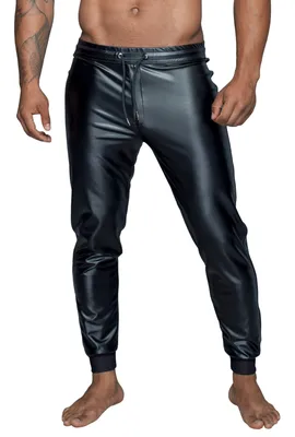 Чоловічі треггінси Noir Handmade H063 Powerwetlook, 3XL, мокрий ефект