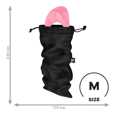 Мішечок для секс-іграшок Satisfyer Treasure Bag M, чорний, на шнурку
