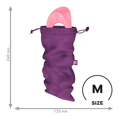 Мішечок для секс-іграшок Satisfyer Treasure Bag M, фіолетовий, на шнурку