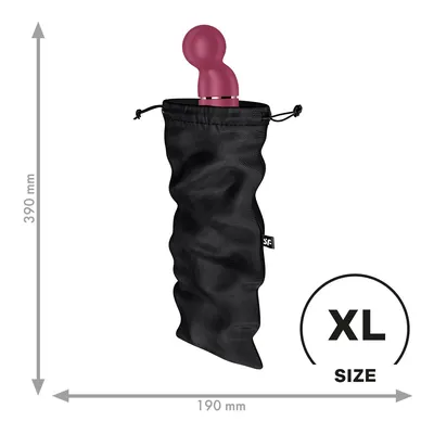 Мішечок для секс-іграшок Satisfyer Treasure Bag XL, чорний, на шнурку