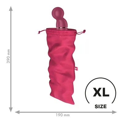 Мішечок для секс-іграшок Satisfyer Treasure Bag XL, темно-рожевий, на шнурку