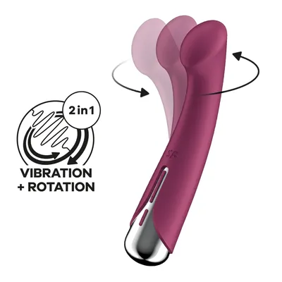 Вібратор з ротацією Satisfyer Spinning G-Spot 1 Red, плоска площадка для точки G
