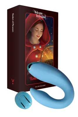 Вібратор для пар FairyGasm PleasureBerry blue, зарядний кейс, пульт ДУ