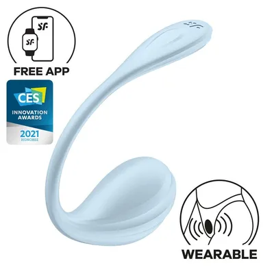 Смарт-віброяйце Satisfyer Smooth Petal Light Blue