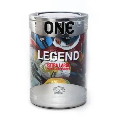 Презервативи ONE Legend XL, 100 шт, збільшений розмір, упаковка-тубус