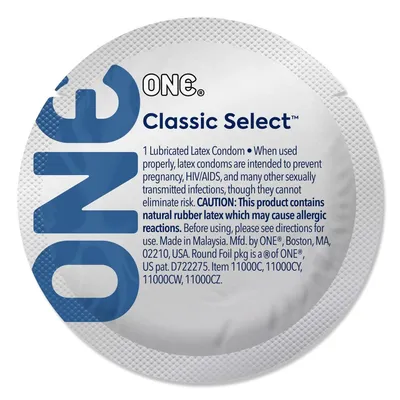 Презерватив ONE Classic Select Contest Collection, 1 шт, класична форма, зі змазкою