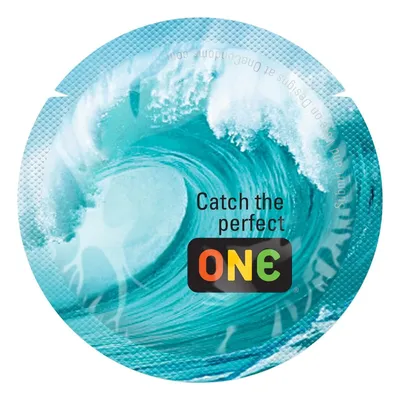 Презерватив ONE Color Sensations Catch the perfect ONE, 1 шт, бірюзовий, зі змазкою
