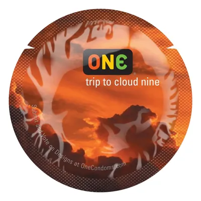 Презерватив ONE Color Sensations ONE trip to cloud nine, 1 шт, помаранчевий