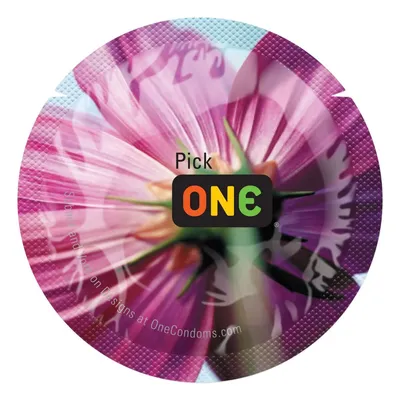 Презерватив ONE Color Sensations Pick ONE, 1 шт, фіолетовий, зі змазкою
